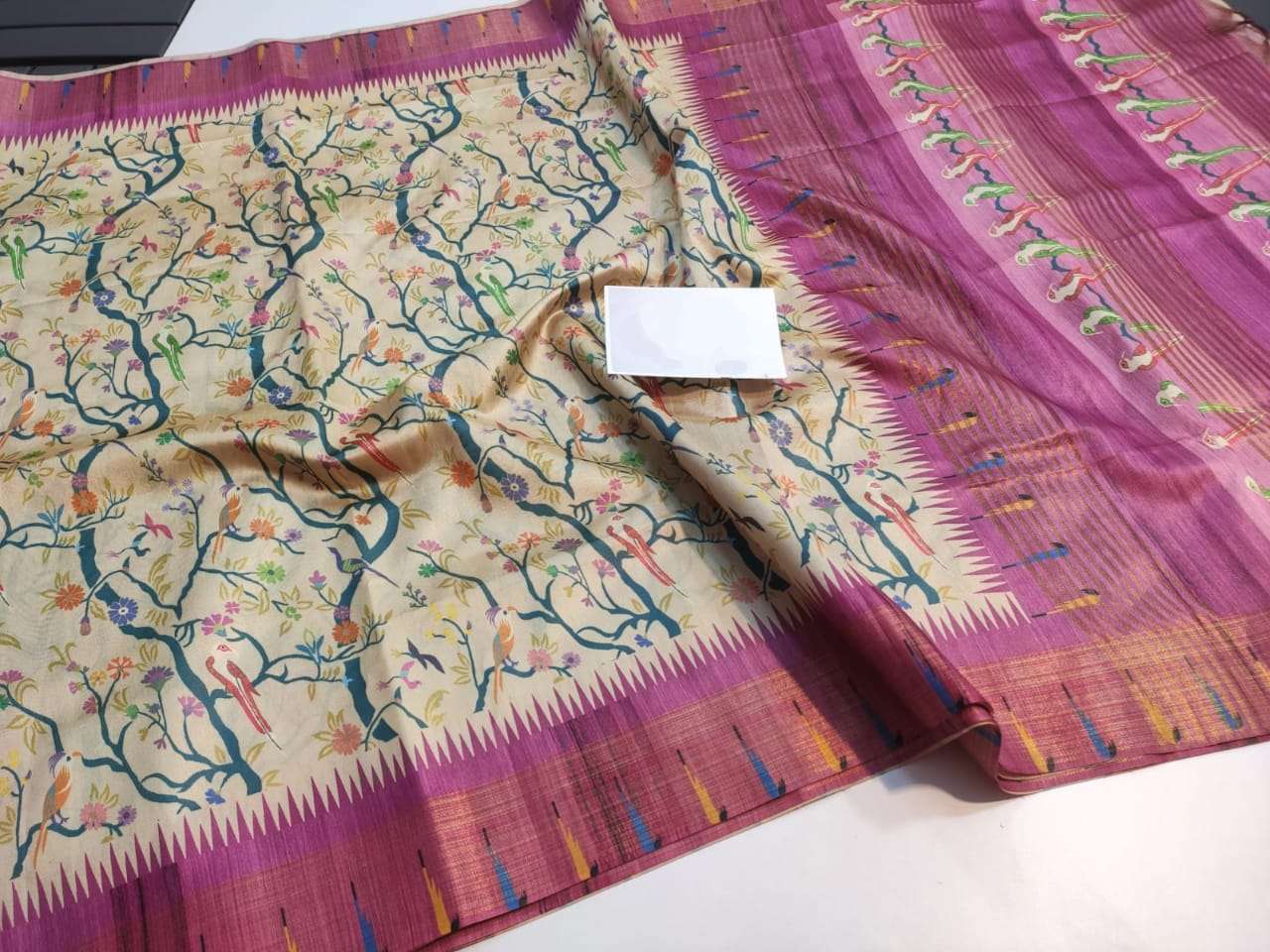 rajgharana designer soft tussar silk saree 