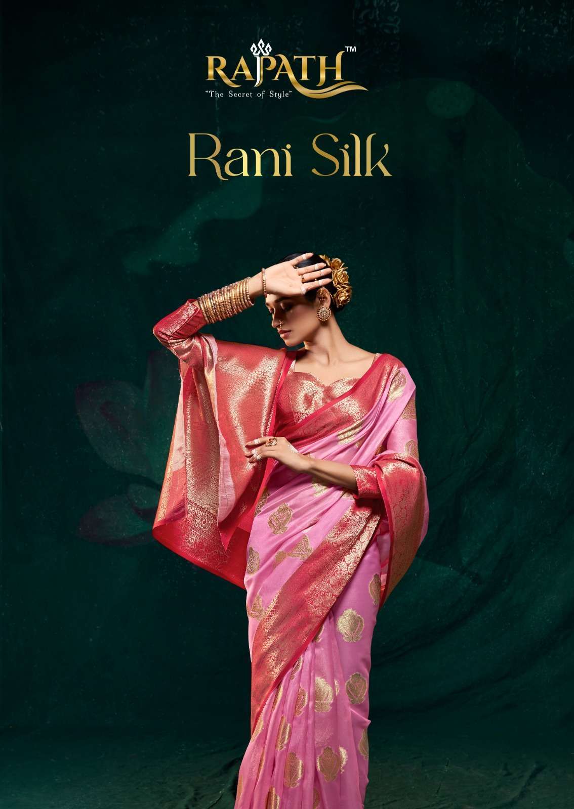 rajpath rani silk series 128001-128007 Soft Sattin Organza saree