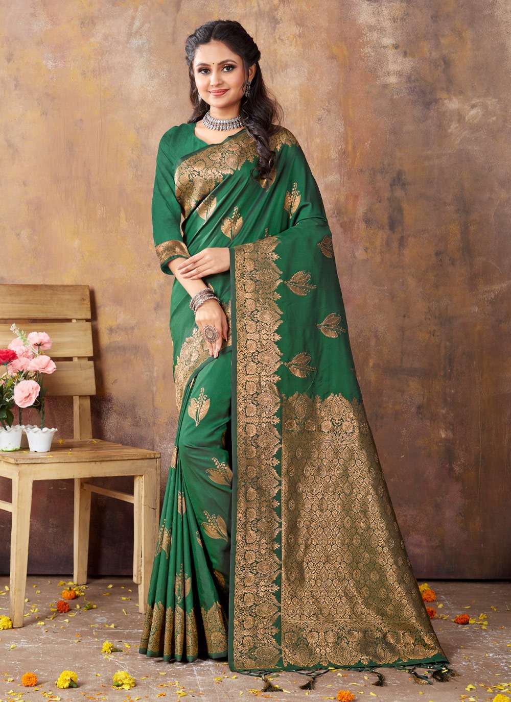 rajvanshi designer banarasi silk saree 