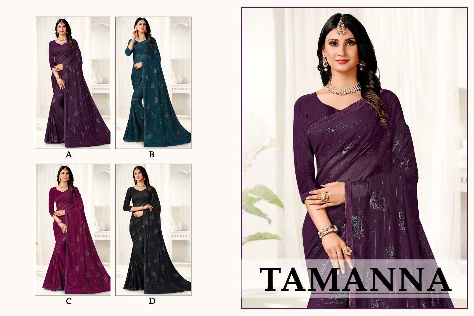 ranjna saree Tamanna fancy fabrics saree