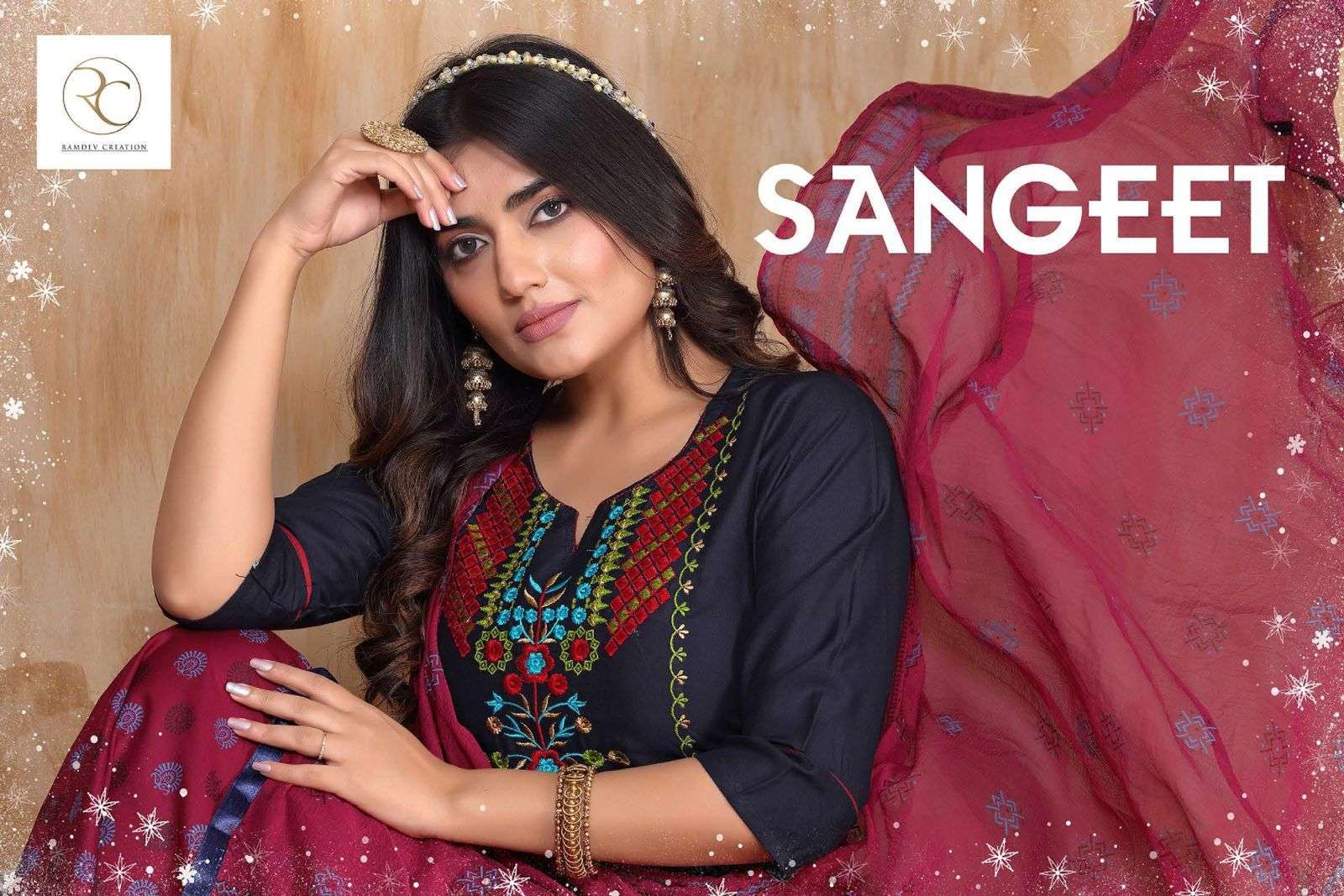 rc sangeet series 6001-6008 Rayon 14 kg suit