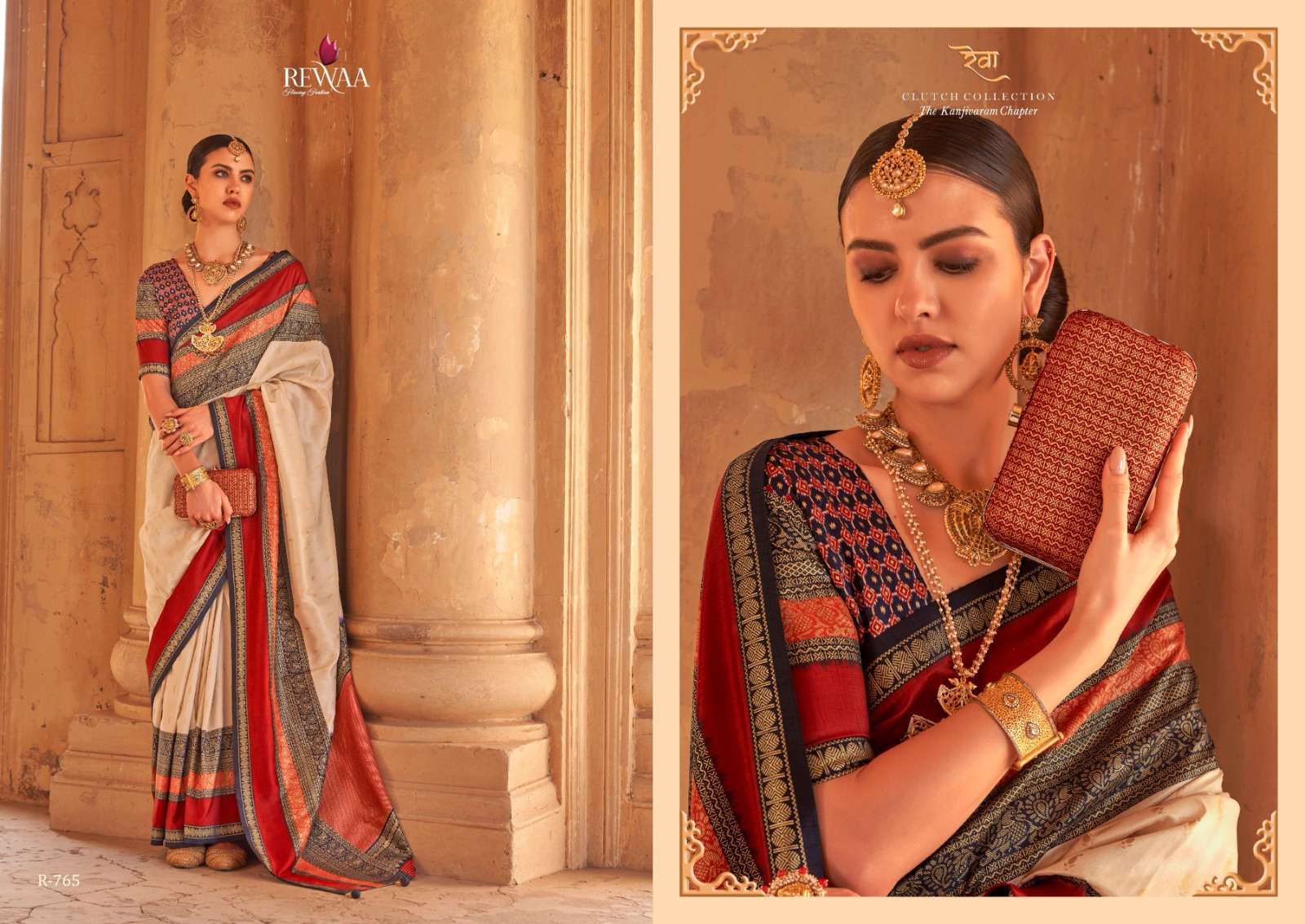 rewaa prasang series 764-774 super vb silk saree