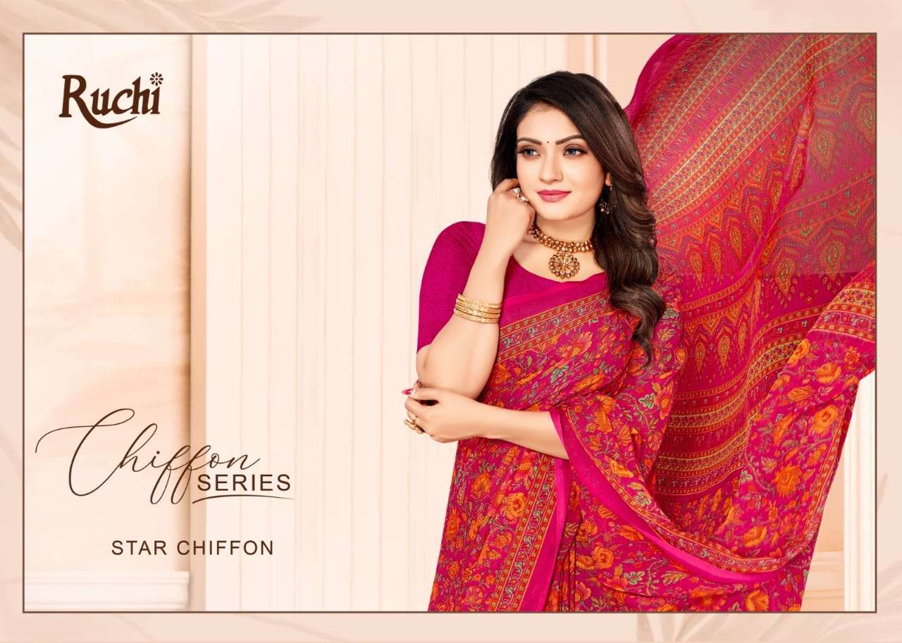 ruchi star chiffon vol 102 designer chiffon saree 