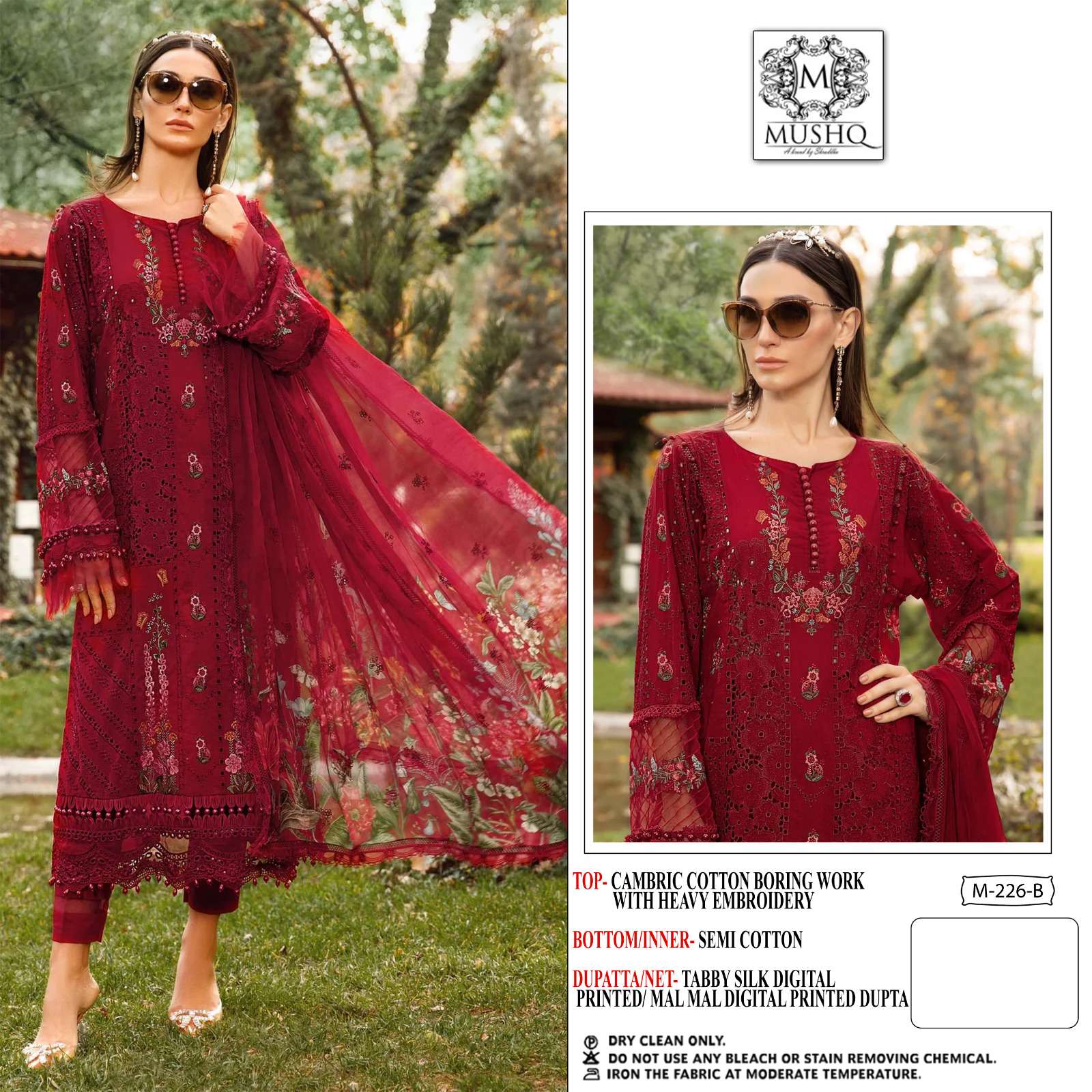 Shraddha mushq M-219 designer pure cotton suit 