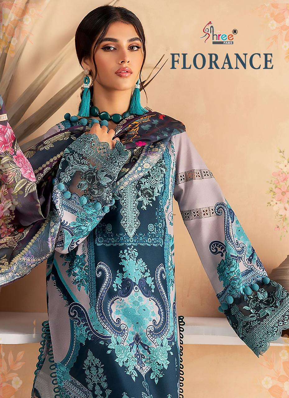 shree fabs florance series 3055-3061 pure cotton suit 