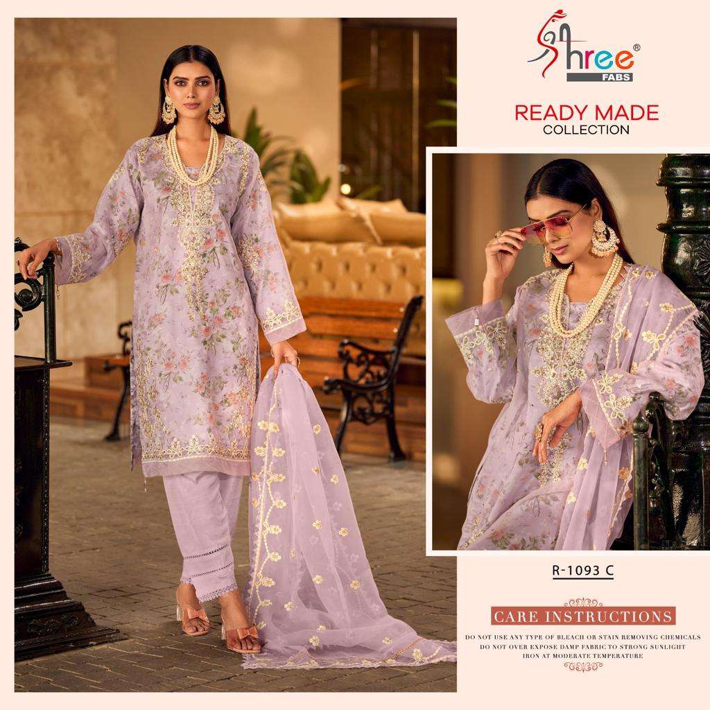 shree fabs R-1093 organza embroidered suit 