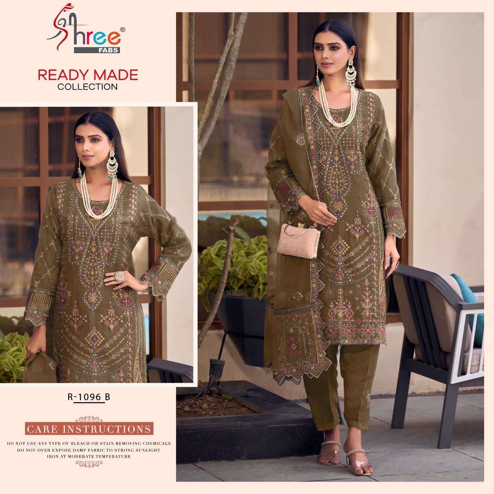 shree fabs R-1096 designer organza suit 