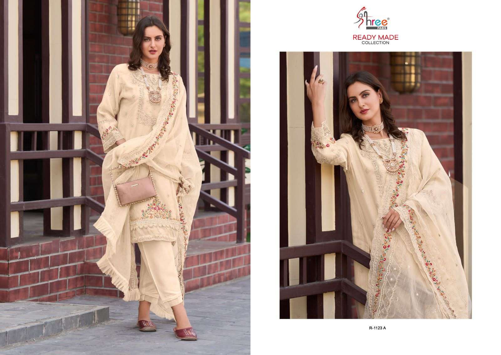 Shree fabs R-1123 designer organza suit 