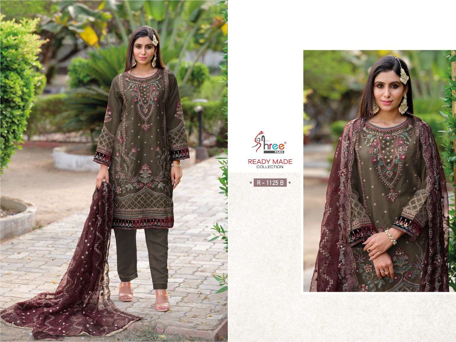 shree fabs R-1125 designer organza suit 