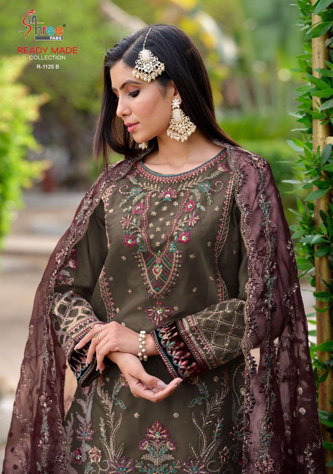 shree fabs R-1125 organza embroidered suit 