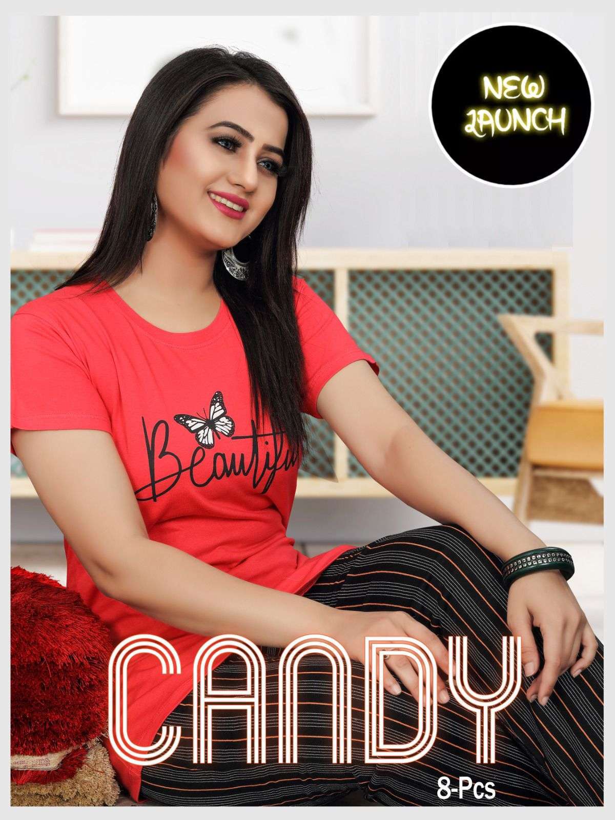 summer special candy series 001-008 Heavy Shinker Hosiery Cotton night suits