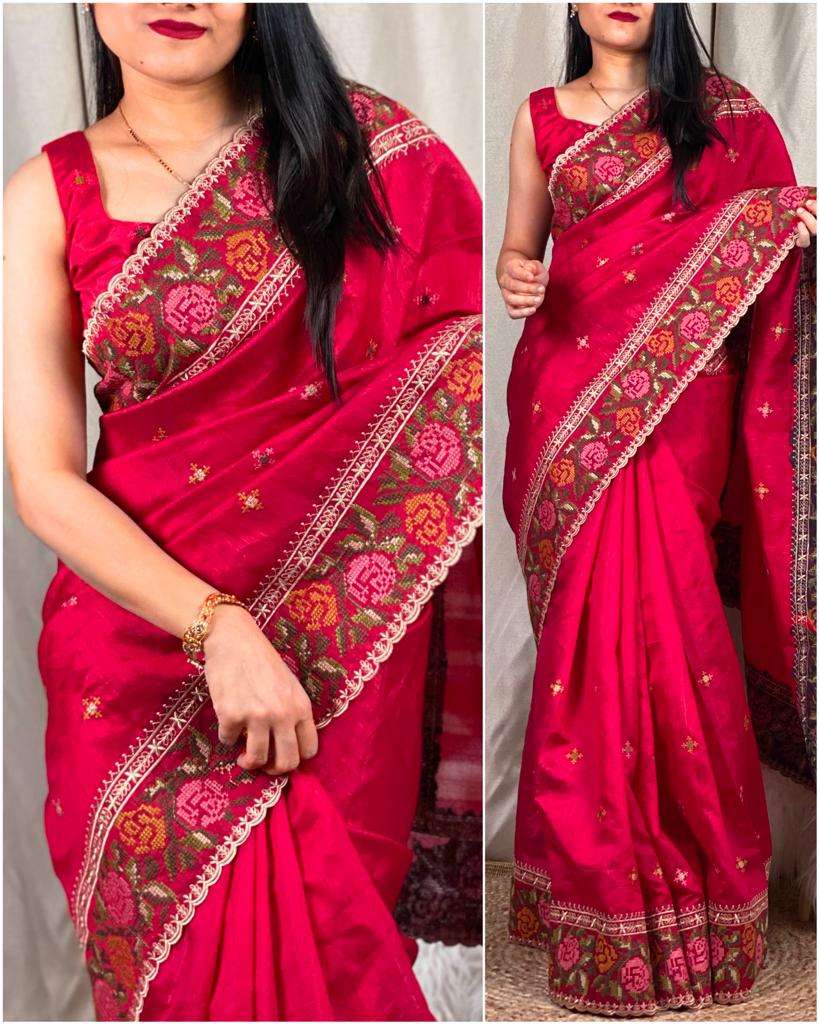 vandika designer ruhani silk saree