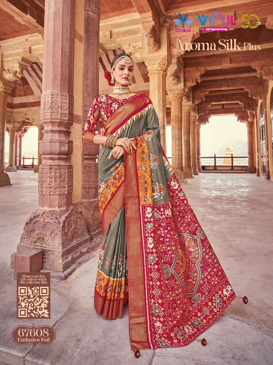 vipul fashion aroma silk plus Soft silk Patola saree