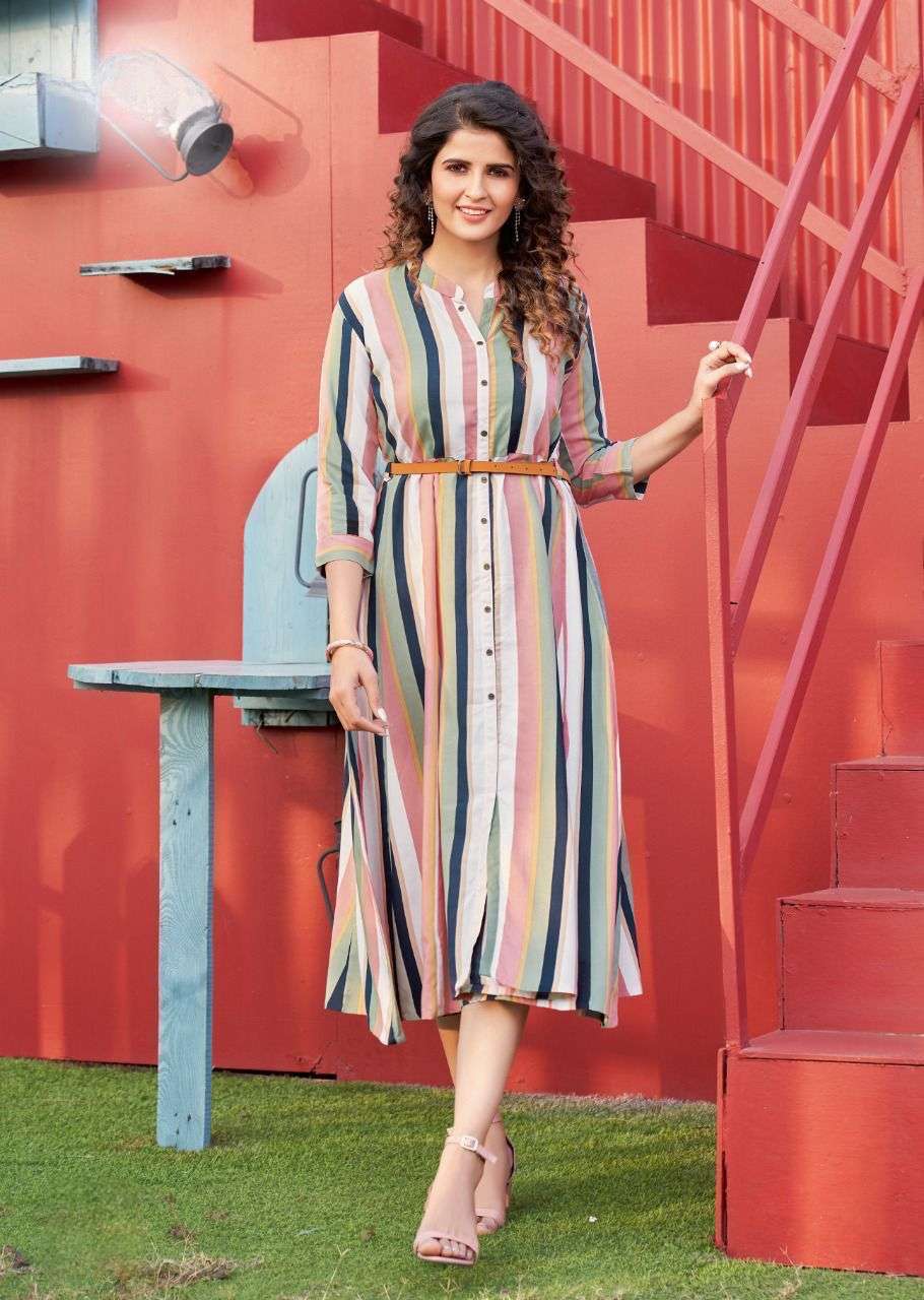 X-lady Designer Faux Georgette Kurti