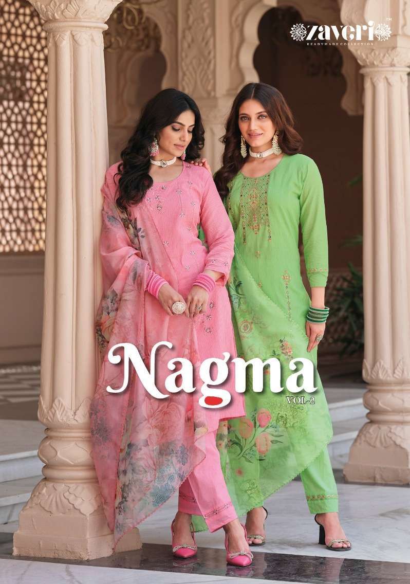 zaveri nagma vol 2 series 1141-1144 pure cotton suit 