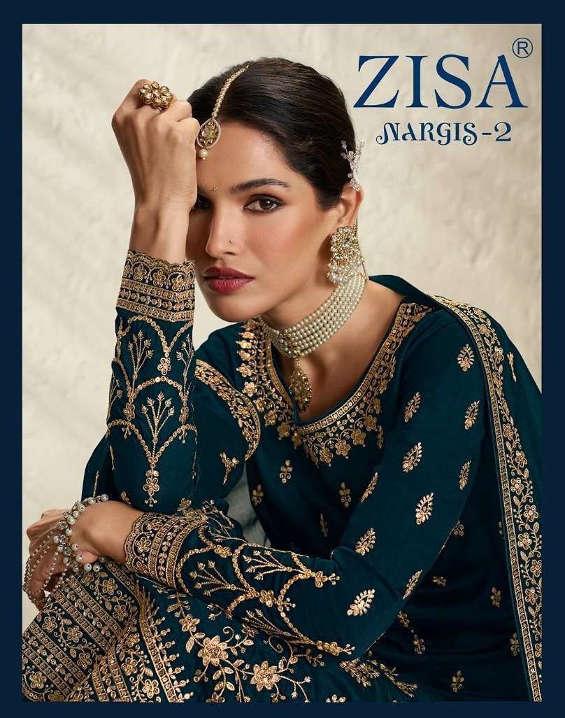 zisa nargis vol 2 series 14691-14696 Blooming silk jorget suit