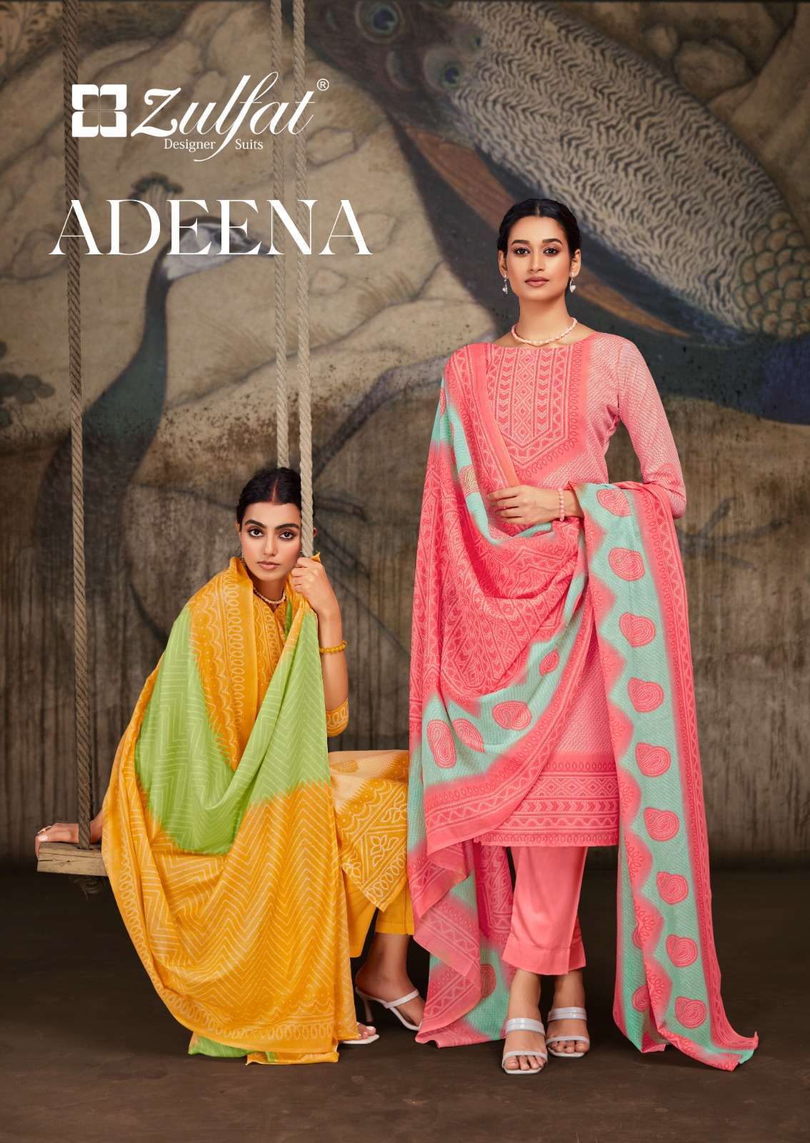 zulfat adeena series 509001-509008 pure cotton suit 