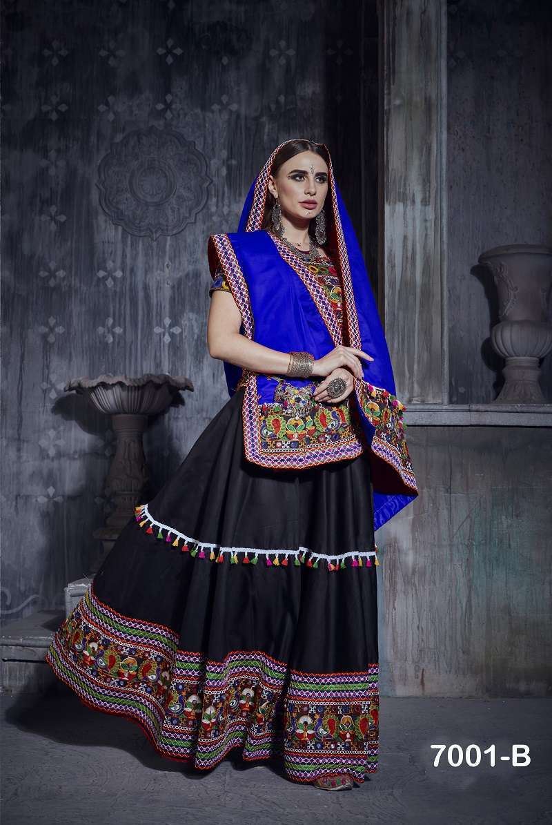 aawiya rajwadi vol 1 7001 color art silk lehenga