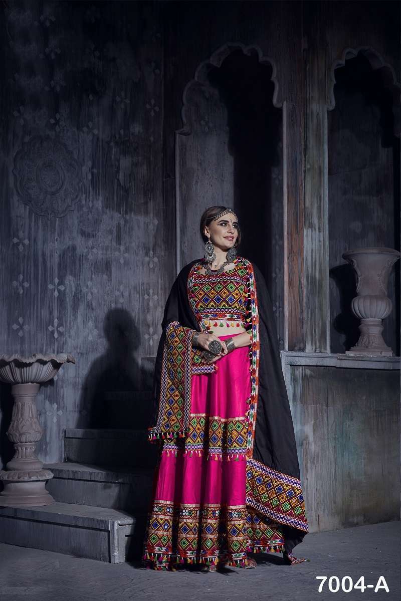 aawiya rajwadi vol 1 7004 color art silk lehenga