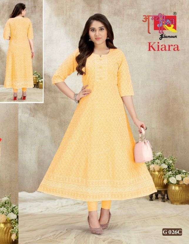 ambika kurtis kiara series 026 rayon kurti 