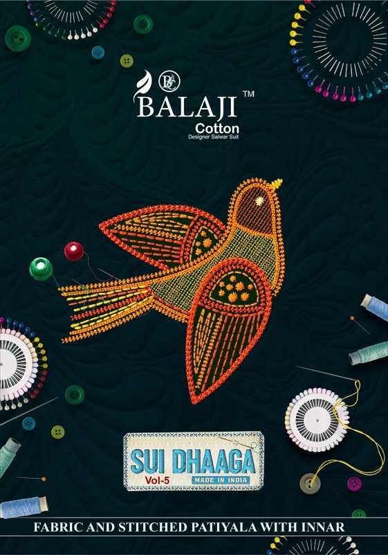 Balaji Sui Dhaaga Vol-5 series 5001-5012 Cotton readymade suit 