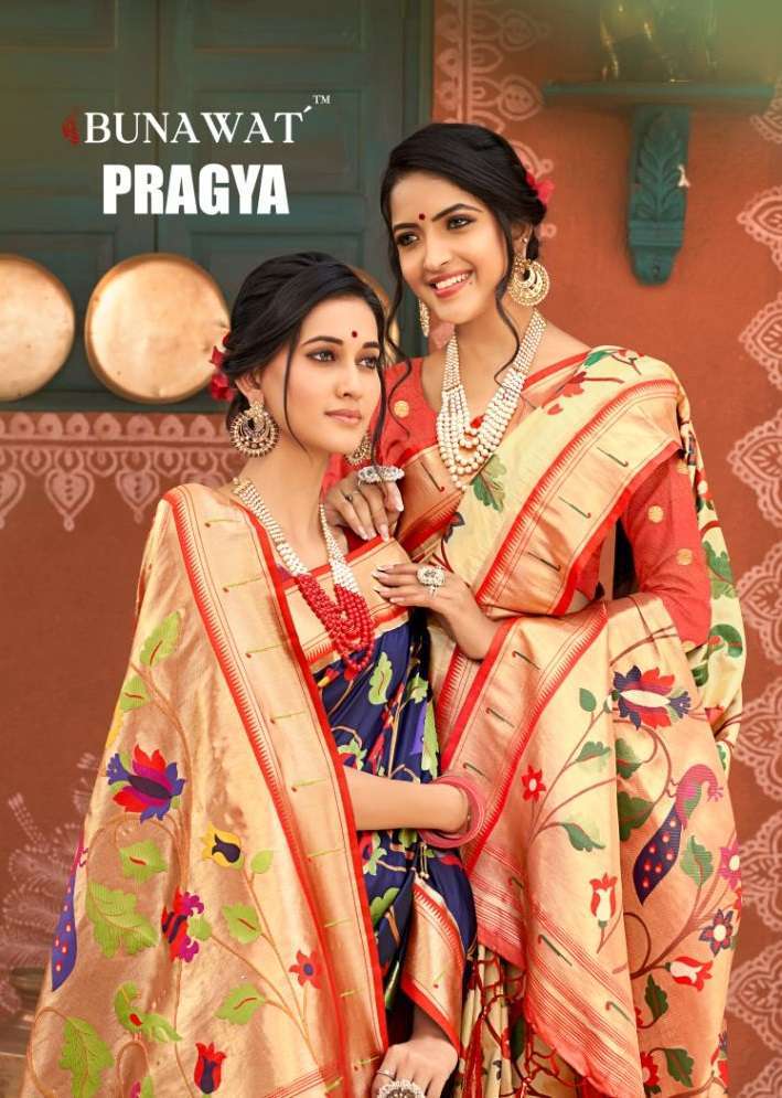 bunawat pragya series 1001-1006 Paithani Silk saree