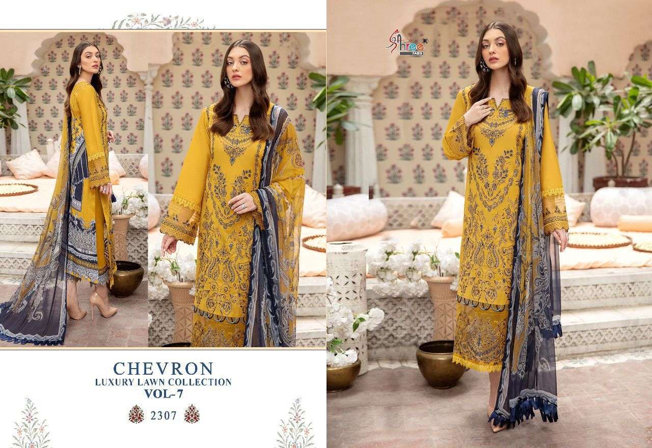 CHEVRON LUXURY LAWN COLLECTION VOL-07 PURE LAWN SUIT