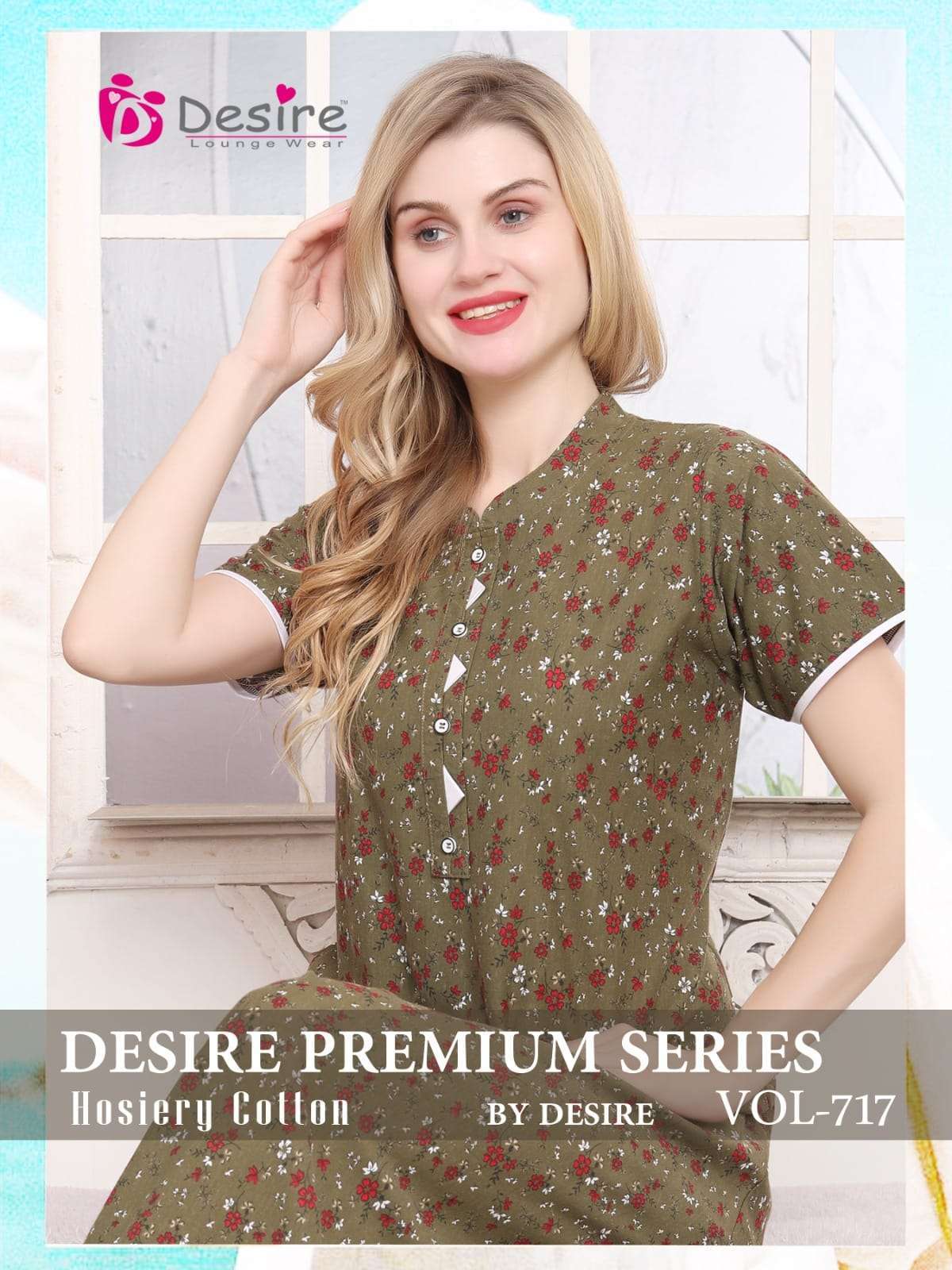 desire premium series nighty vol 717 Pure Silicon Cotton night suit 