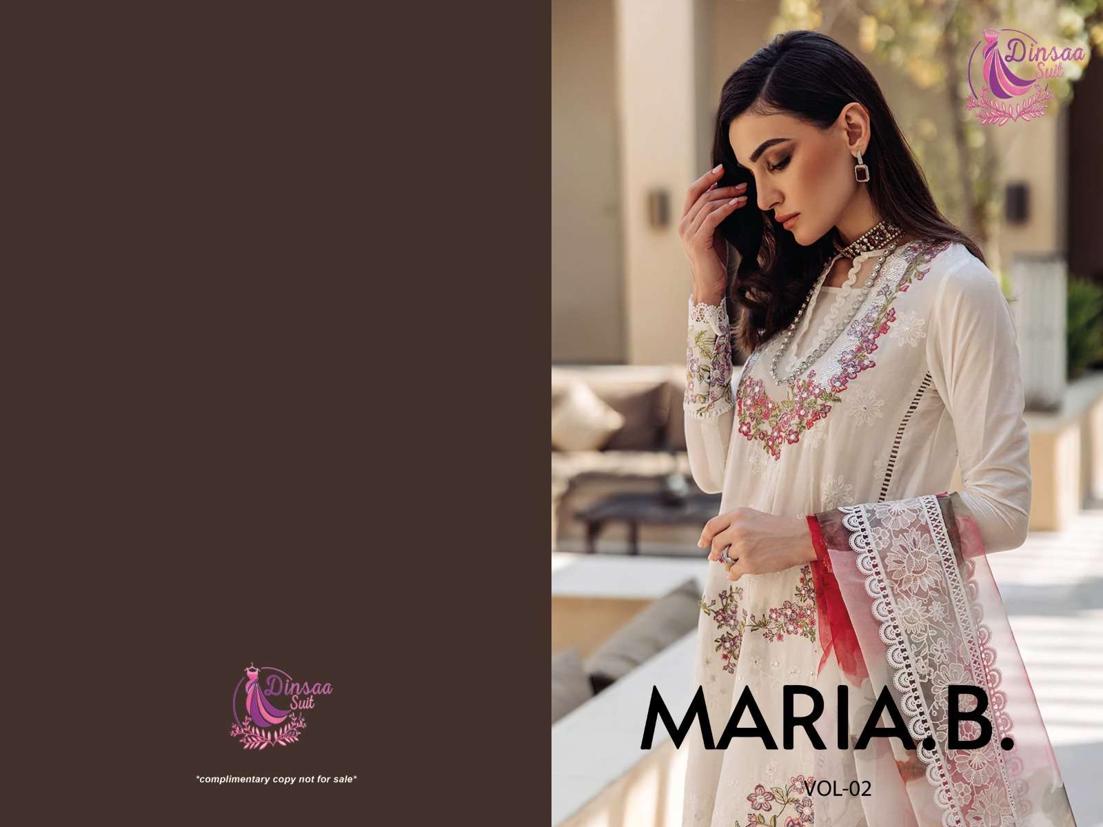 dinsaa suit maria b vol 2 designer pure cotton suit