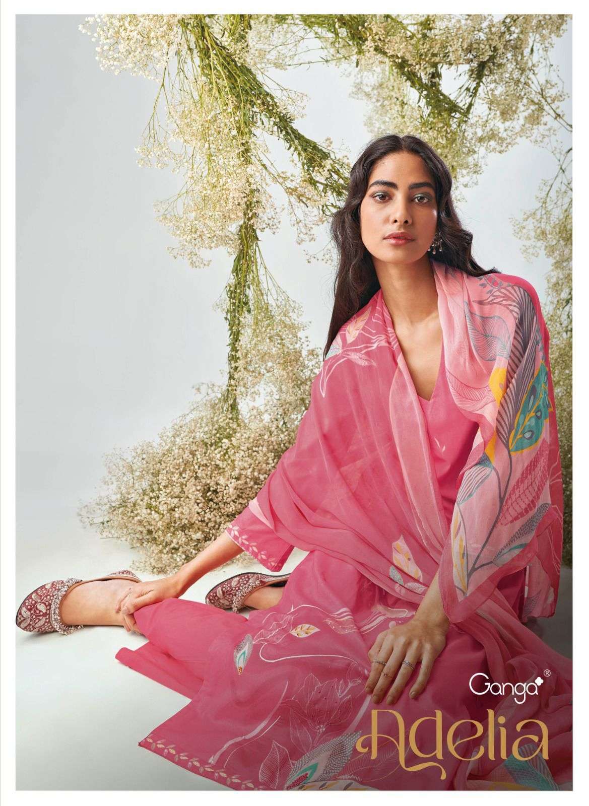 Yelina-2340 Ganga Cotton Silk Plazzo Style Suits – Kavya Style Plus