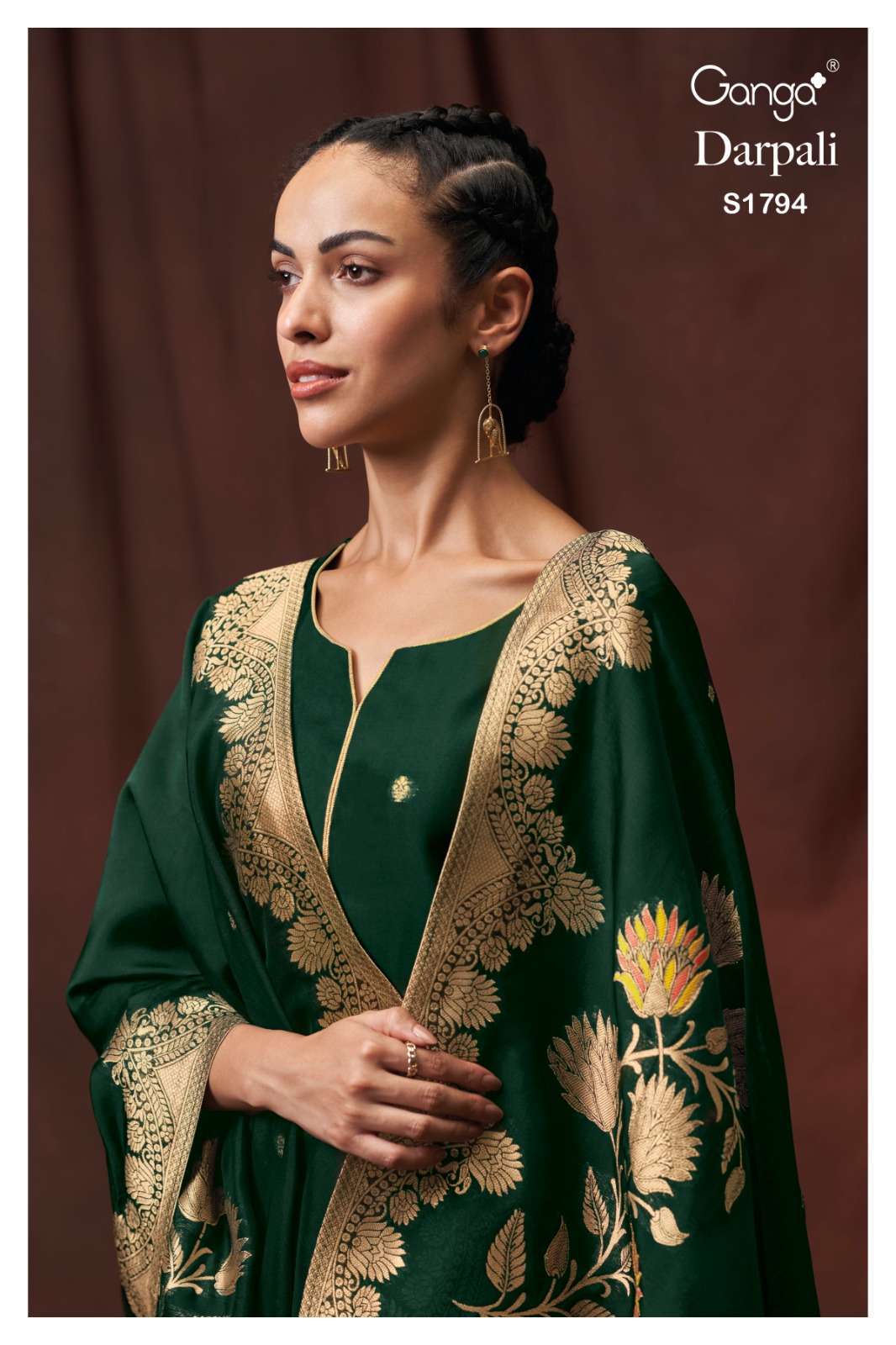 ganga darpali 1794 premium viscose woven silk suit 