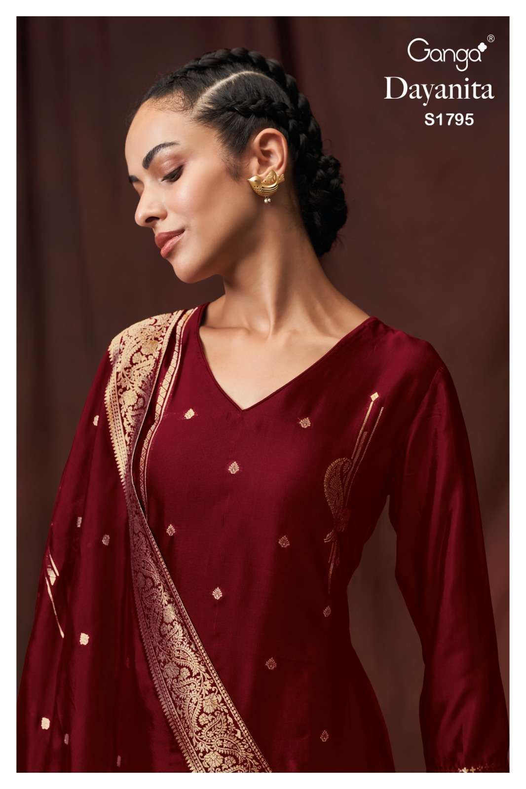 ganga dayanita 1795 premium viscose woven silk suit