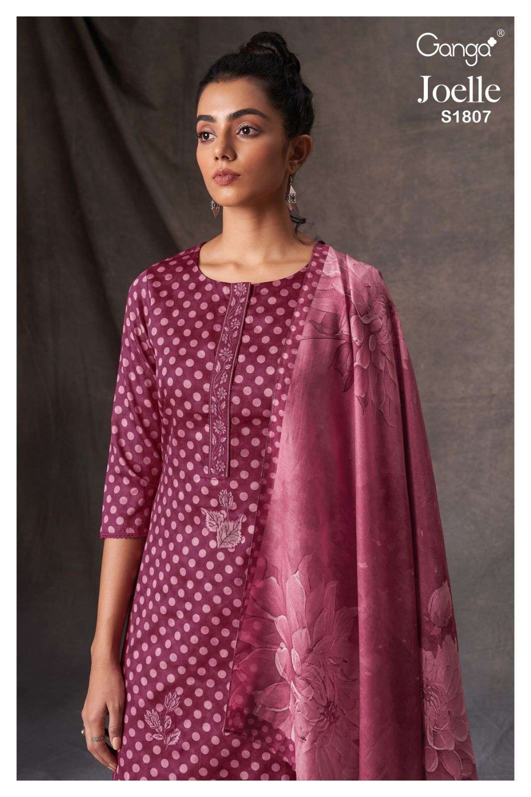 ganga joelle 1807 premium cotton silk suit 