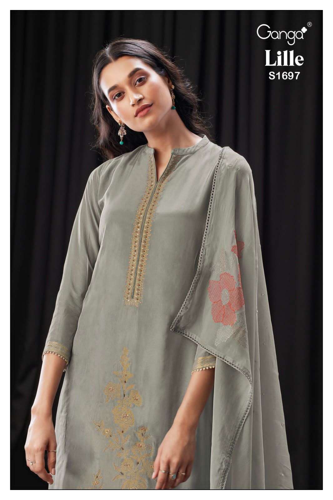 ganga lilie 1697 premium viscose silk suit 