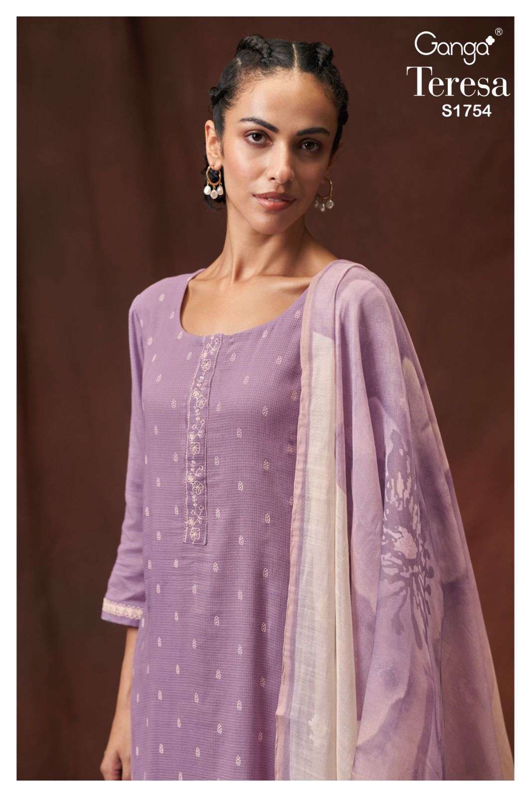 ganga teresa 1754 premium cotton pattern suit 