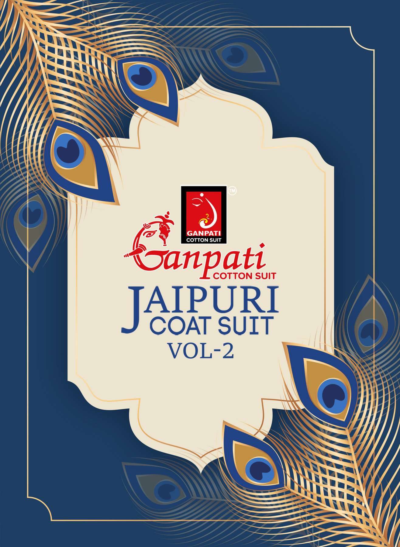 ganpati cotton jaipuri coat suit vol 2 series 201-210 cotton co ord sets
