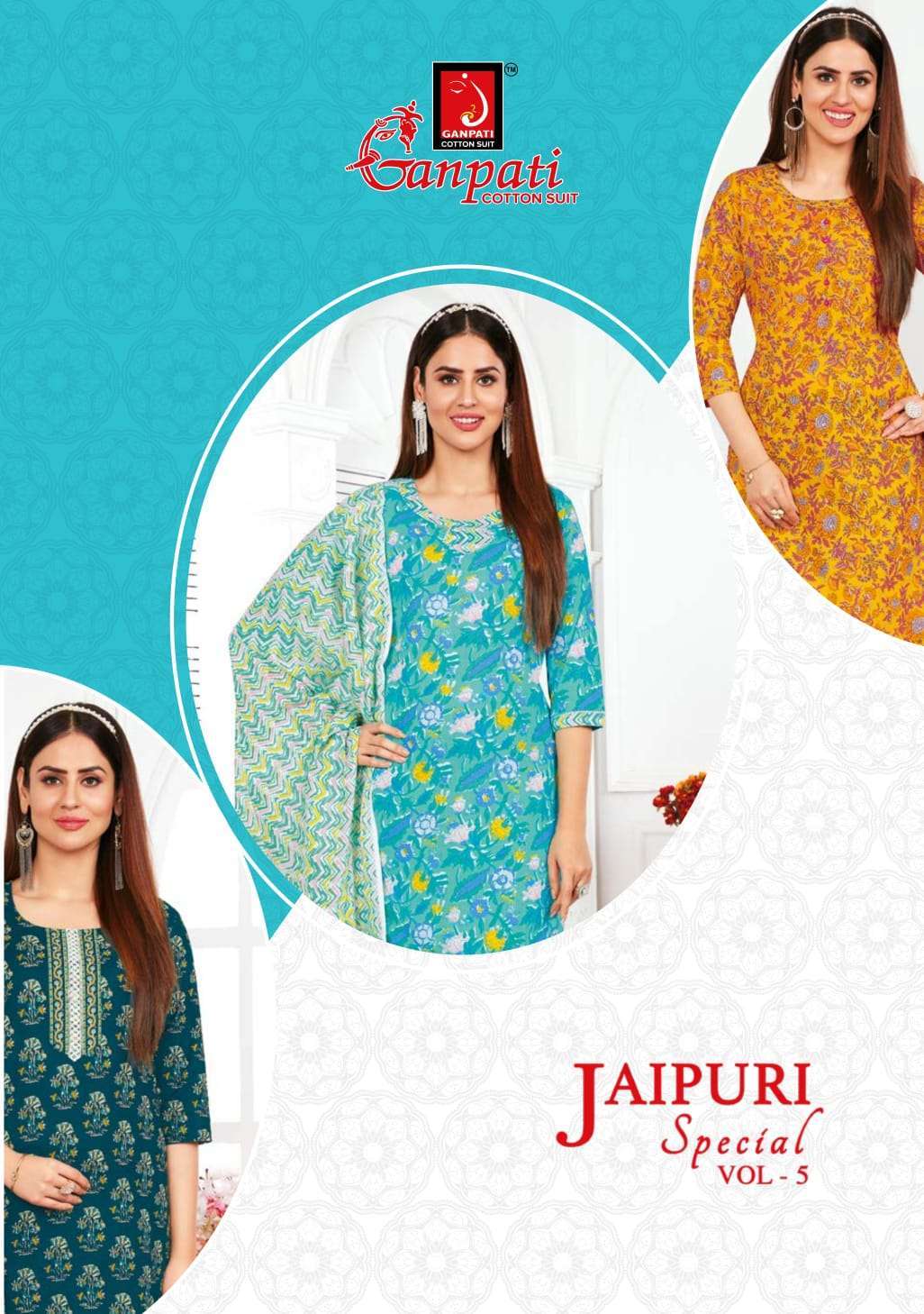 ganpati cotton jaipuri special vol 5 series 161-175 cotton suit 