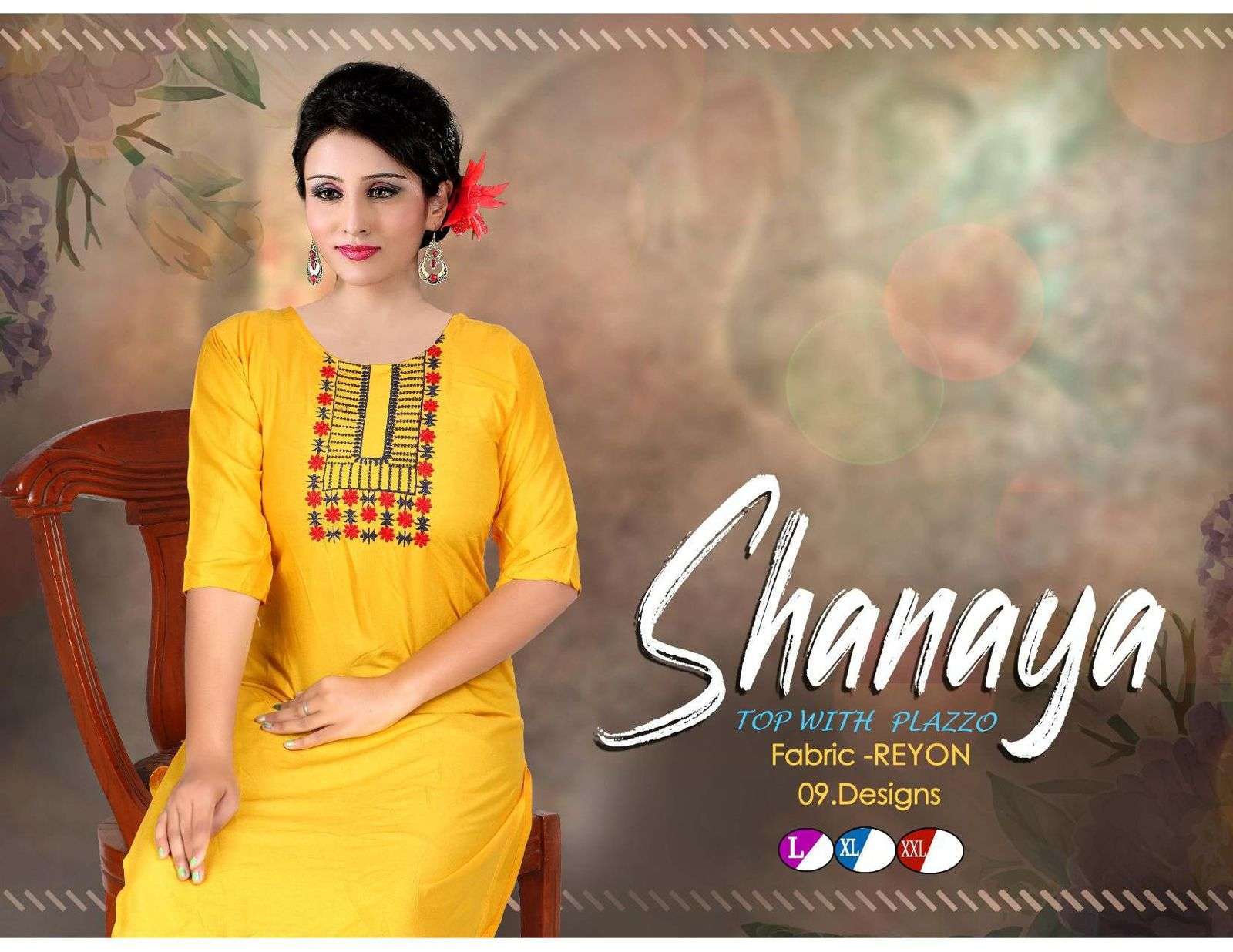 jlf shanaya series 001-010 rayon plain kurti with plazzo