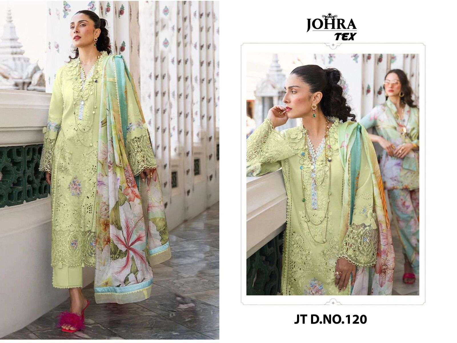 johra tex Jt-120 designer cambric cotton suit 