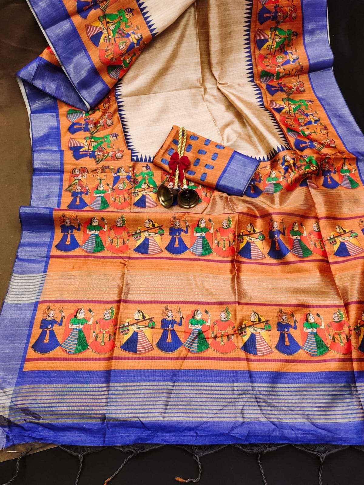 Kalamkari Soft Tussar silk saree 