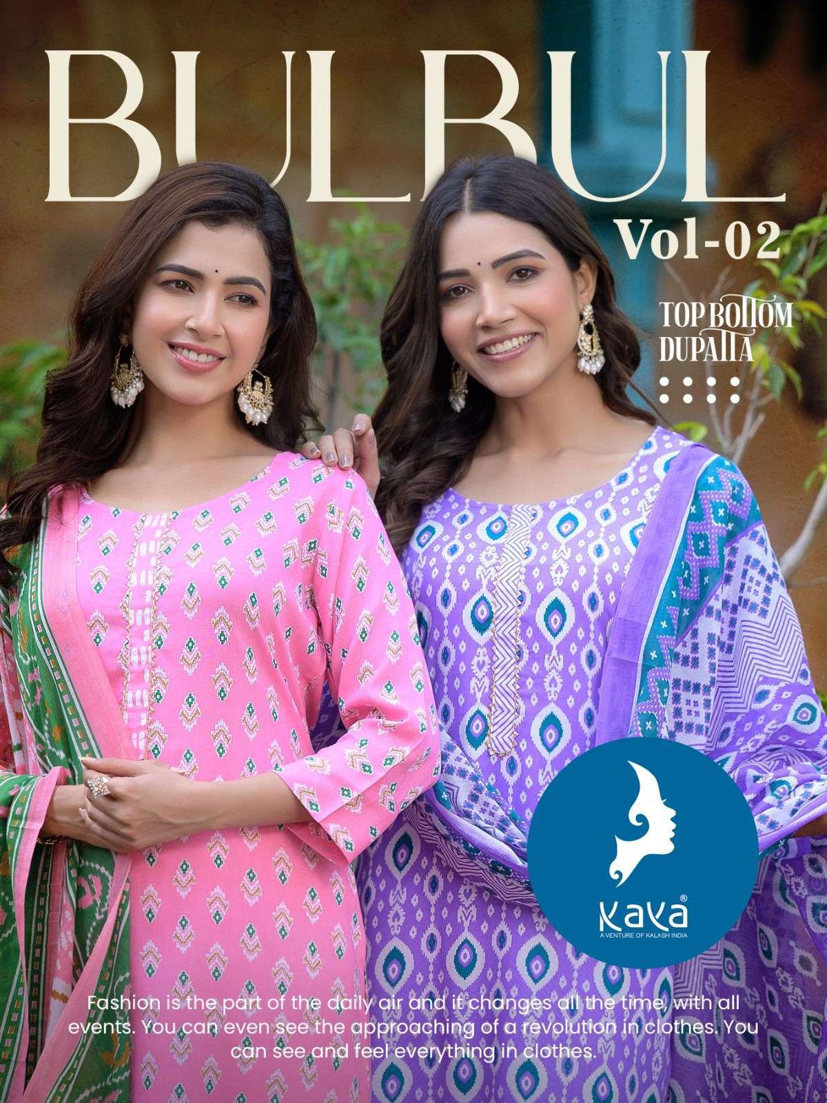 kaya bulbul vol 2 series 01-08 rayon print suit 