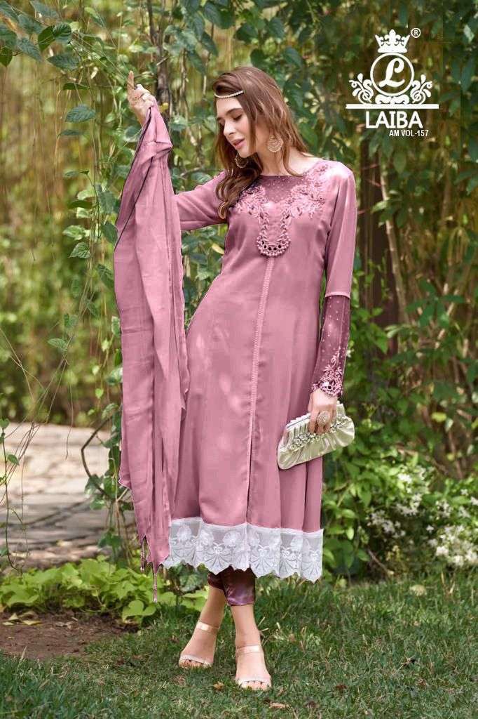 laiba am vol 157 new color Pure Georgette kalidaar suit