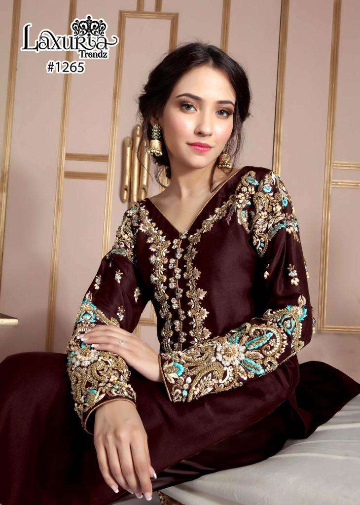 laxuria 1265 Faux Georgette Pattern & Handwork suit