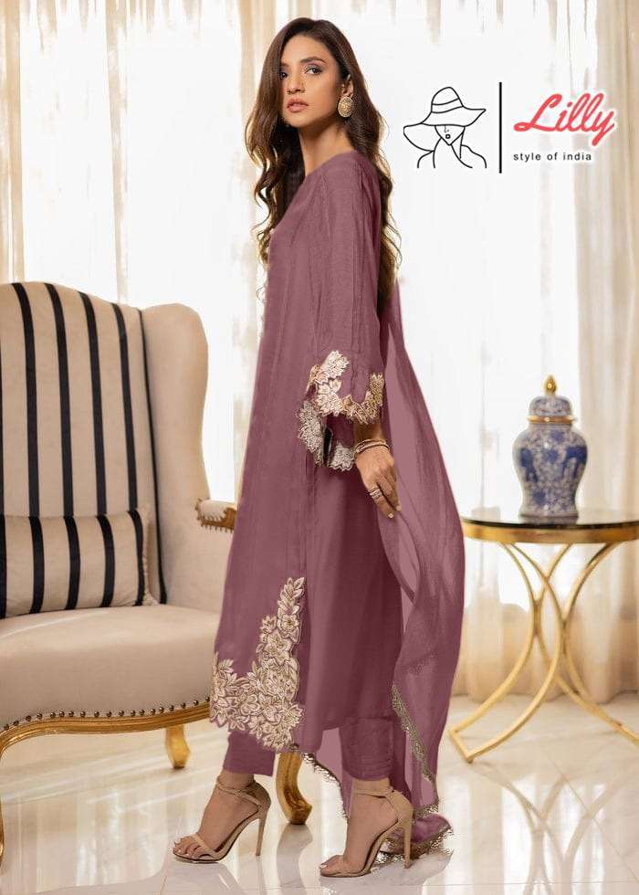 lilly style 1101 Georgette Thread Embroidery tunic