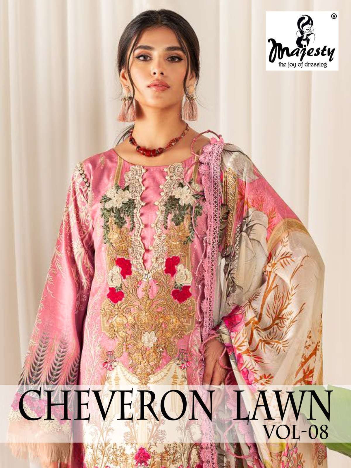 majesty cheveron lawn vol 8 series 8001-8006 Jaam cotton suit