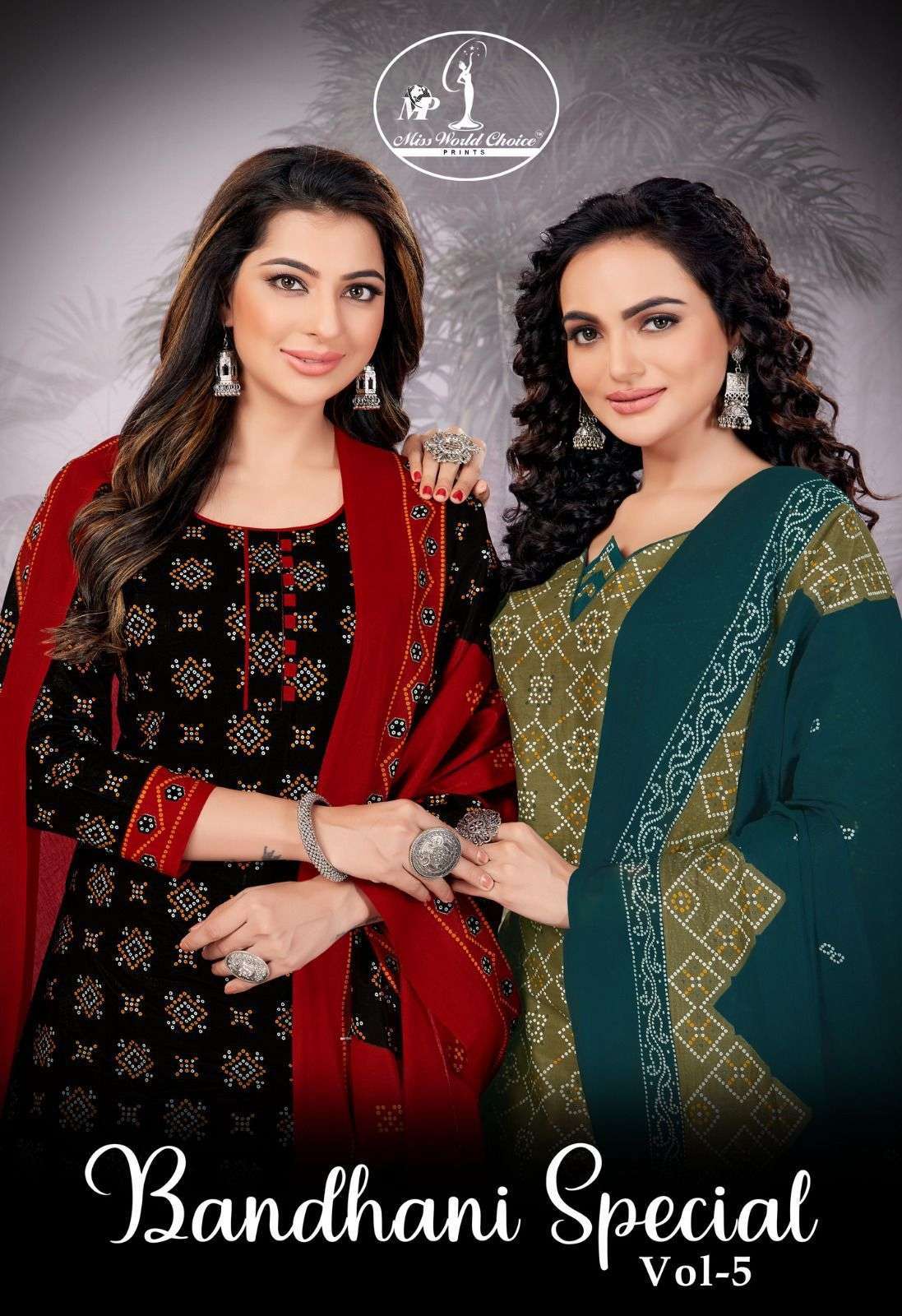 miss world choice bandhani special vol 5 series 5001-5010 cotton suit