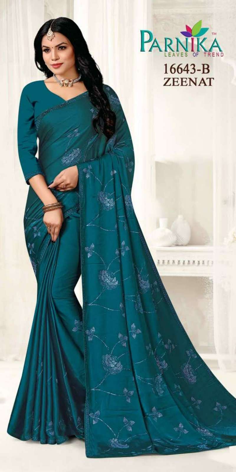 Parnika India 16643 Georgette Shirshoke Work Sarees