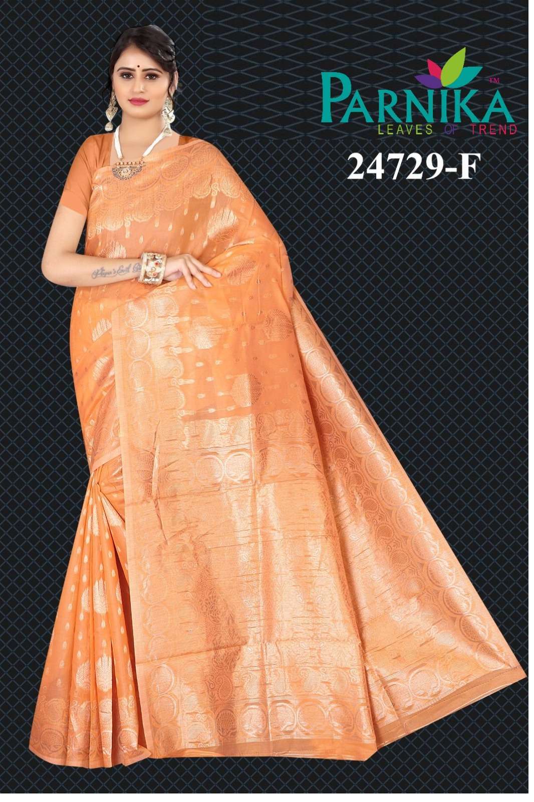 Parnika jacquard Cotton Spun Saree