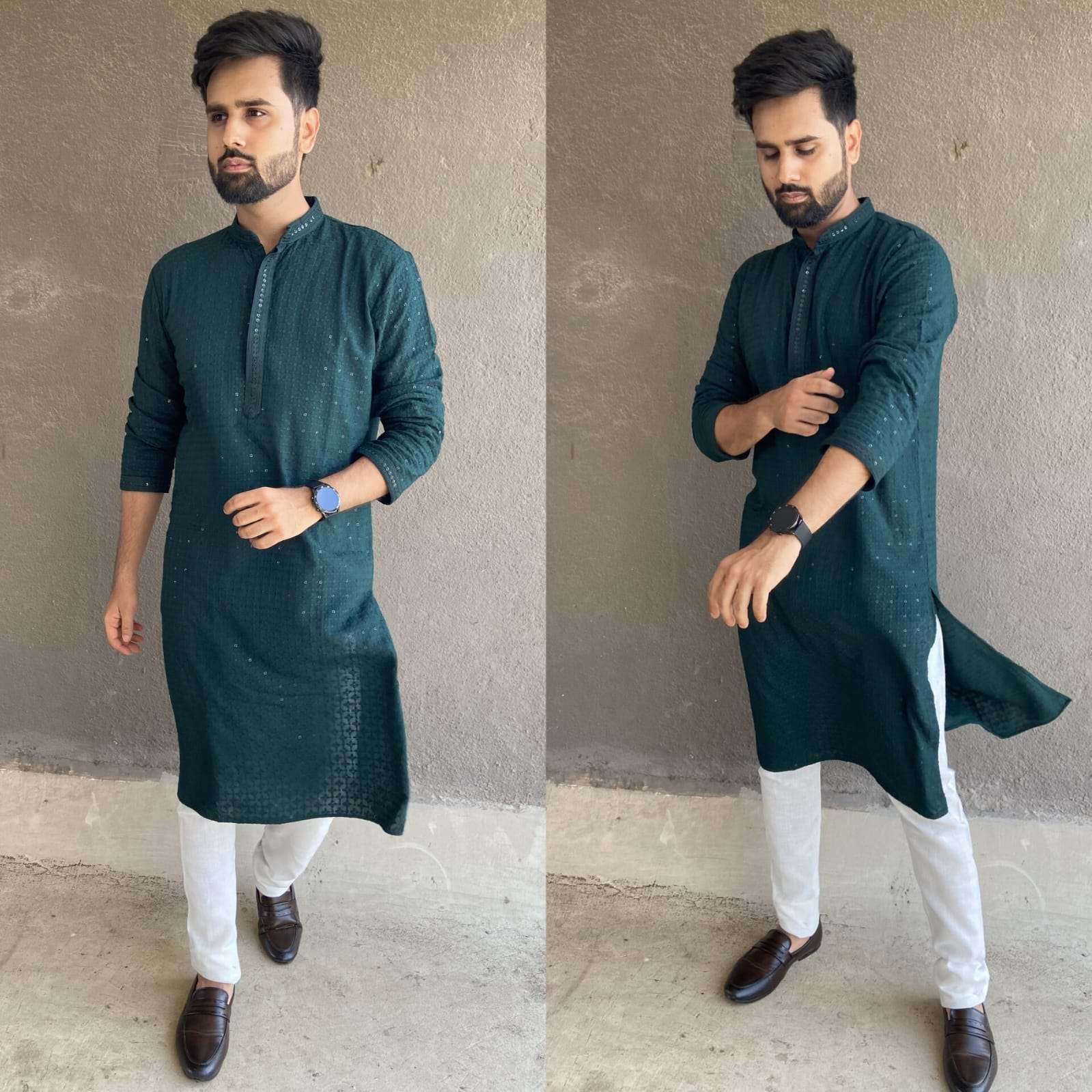 pr chikan work amazing mens kurta with pajama western wear