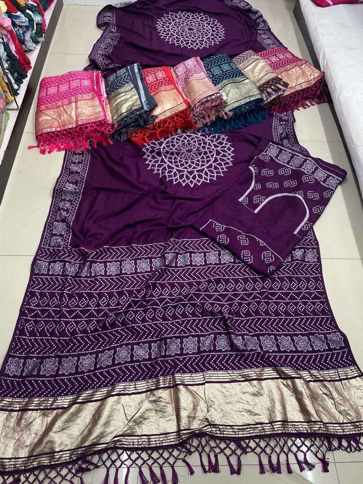 pr jacquard 1105 designer colour matching set sarees collection